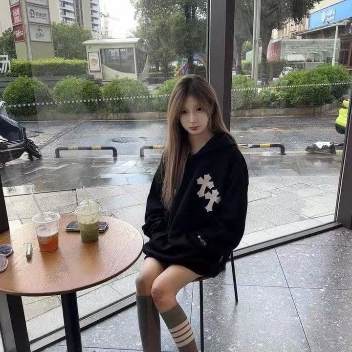 얇은 스타일 털이 있는 순수한 Mianhua 면 복합 후드티 여성 상세 이미지 9