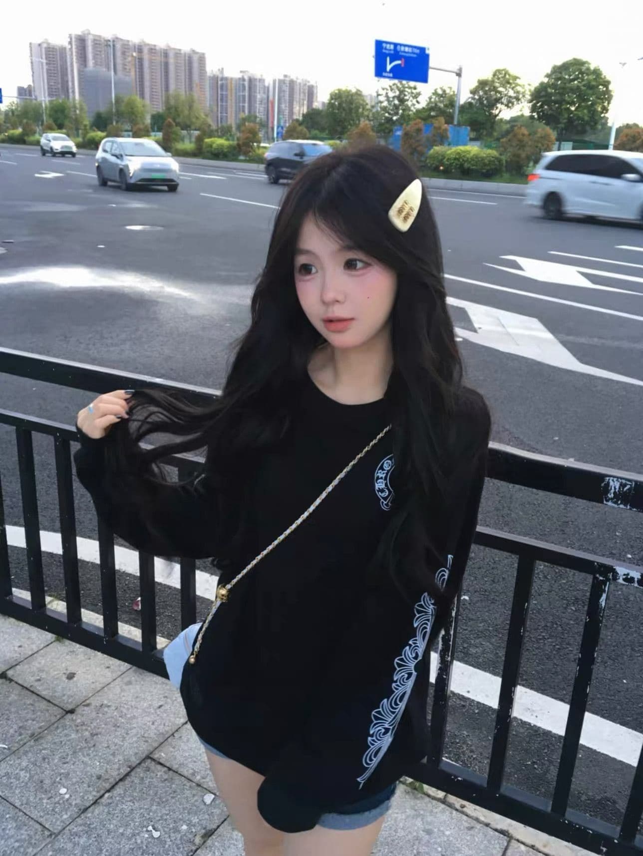순면 220 그램 긴팔 티셔츠 여성 이미지 4