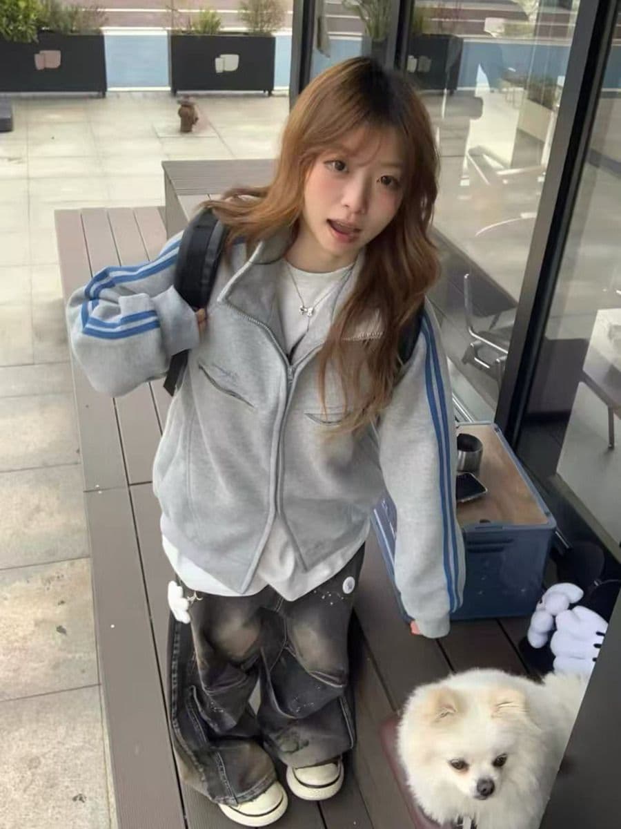얇은 스타일 털이 있는 원본 솜씨 순수한 Mianhua 면 복합 후드티 여성 이미지 3