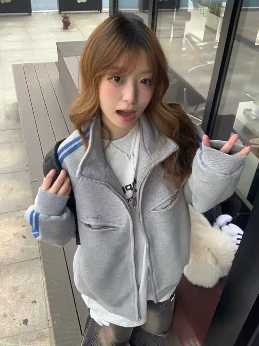 얇은 스타일 털이 있는 원본 솜씨 순수한 Mianhua 면 복합 후드티 여성 이미지 2
