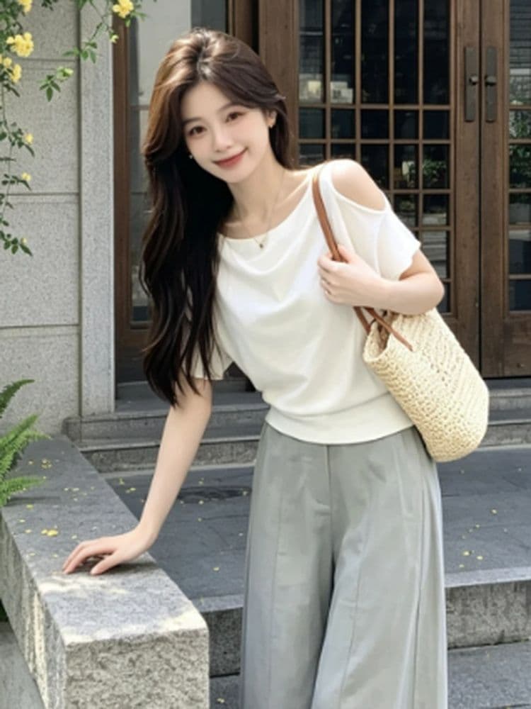 260 그램 모달 출퇴근 착용 가져 가라. 고유 한 슈퍼 잘 생긴 ~ 중 여성 여름 반팔 맨위 디자인 센스 작은 대중 패션 티셔츠 이미지 2