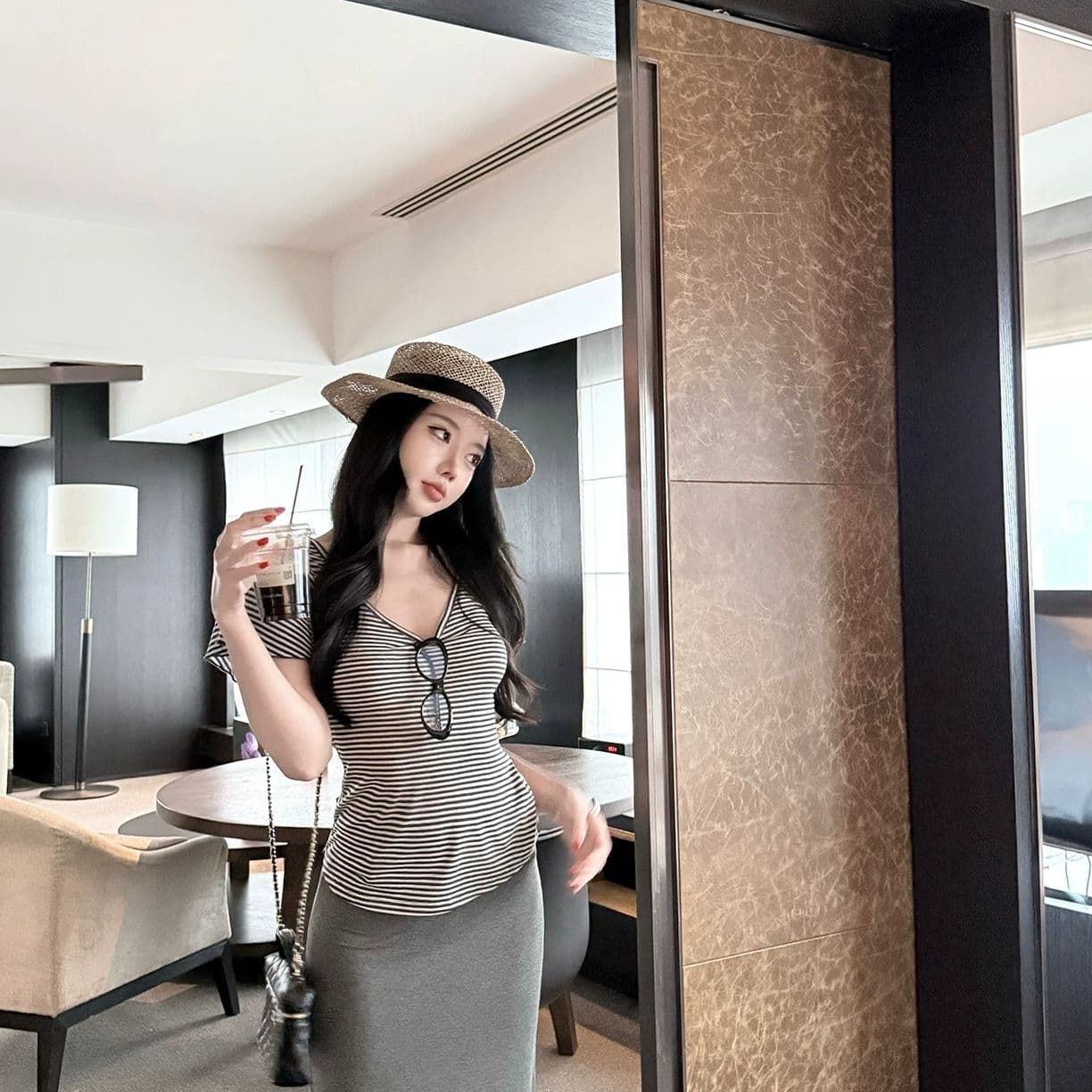 주간 실크 리브 원단 도루 피하다. 접근 원본 종류 새로운 허리 수축 슬림해 보이는 몸매 가꾸기 다용도 맨위 트렌디 이미지 2
