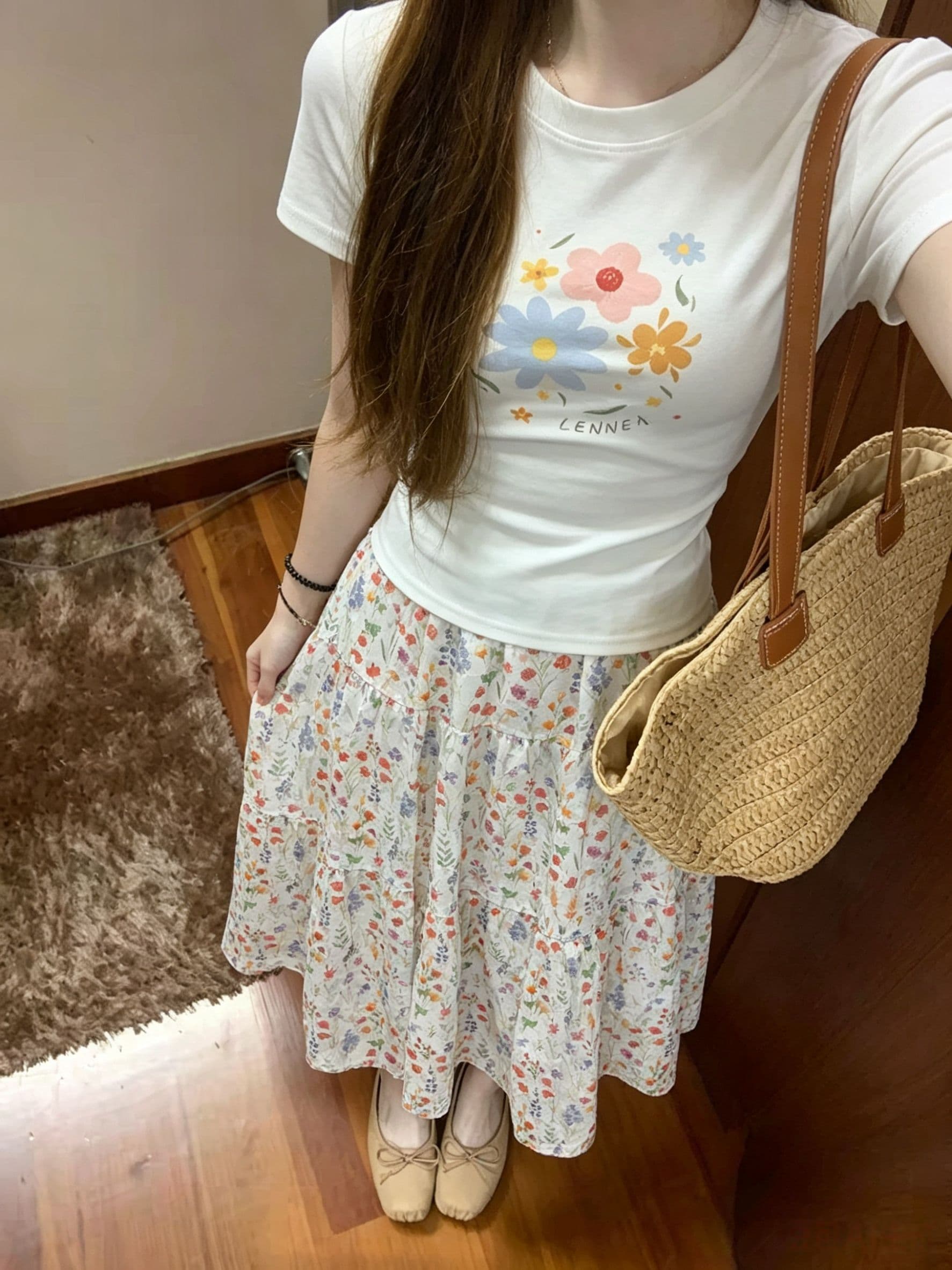 여름 아름다운 반팔 운동복 세트 여성 소금 부서 달콤함 맨위 반신 스커트 캐주얼 연령 감소 ootd 투피스 세트 상세 이미지 5