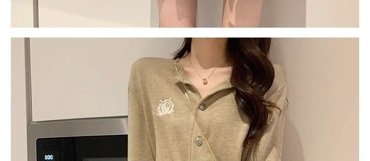 레트로 학원 스타일 자수 니트 오픈 가디건 여성 코트 2026 년 가을 새로운 외국 가스 다용도 긴팔 맨위 트렌디 상세 이미지 52