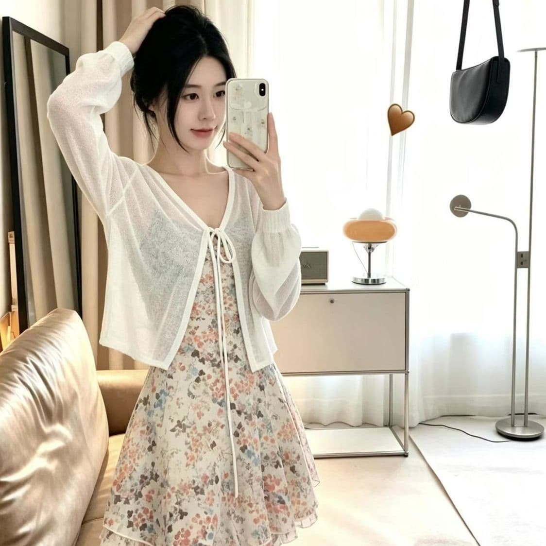 느슨함 바람 얇은 스타일 니트 오픈 가디건 여성 가을 겨울 새로운 느긋한 캐주얼 자외선 차단 외부 가져 가라. V넥 레이스업 루즈핏 맨위