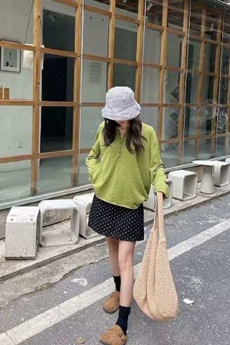 한 부서 녹색 라운드 넥 긴팔 니트 스웨터 여성 가을 겨울 캐주얼 느긋한 바람 루즈핏 슬림해 보이는 다용도 느슨함 센스 맨위 상세 이미지 8