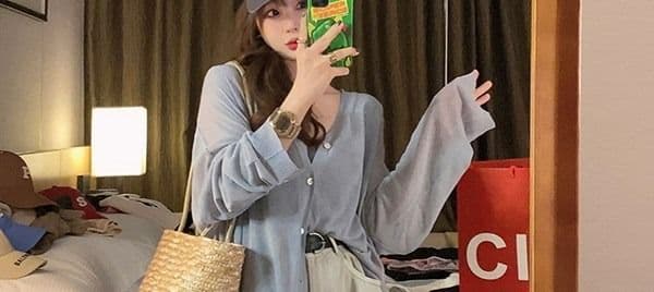 고급 센스 자외선 차단 얇은 스타일 니트 오픈 가디건 여성 2026 년 새로운 가을 부드러운 루즈핏 에어컨 셔츠 맨위 ins 상세 이미지 14