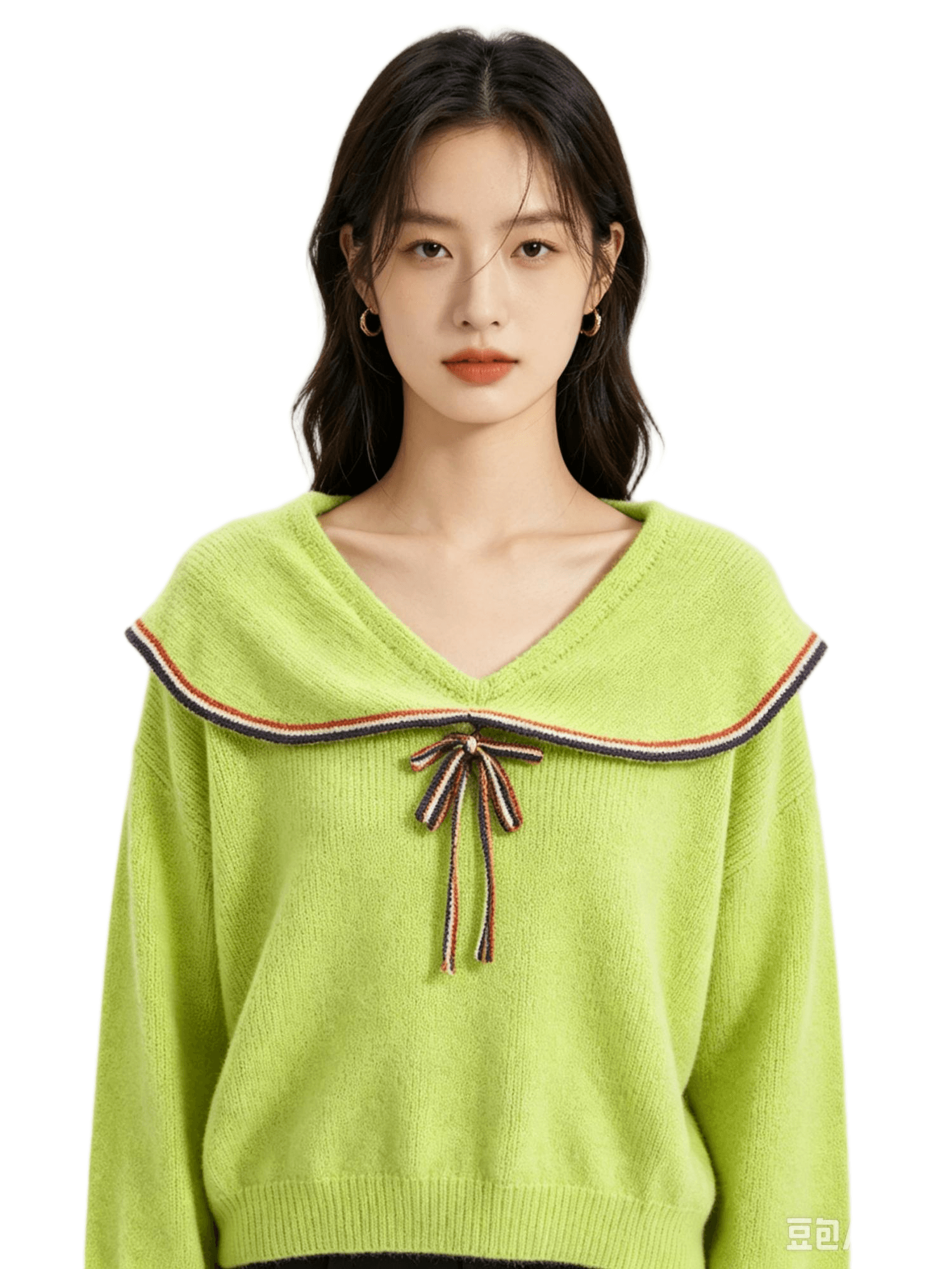2026 외국 가스 연령 감소 베이비 칼라 단추 측면 배색 긴팔 상세 이미지 4