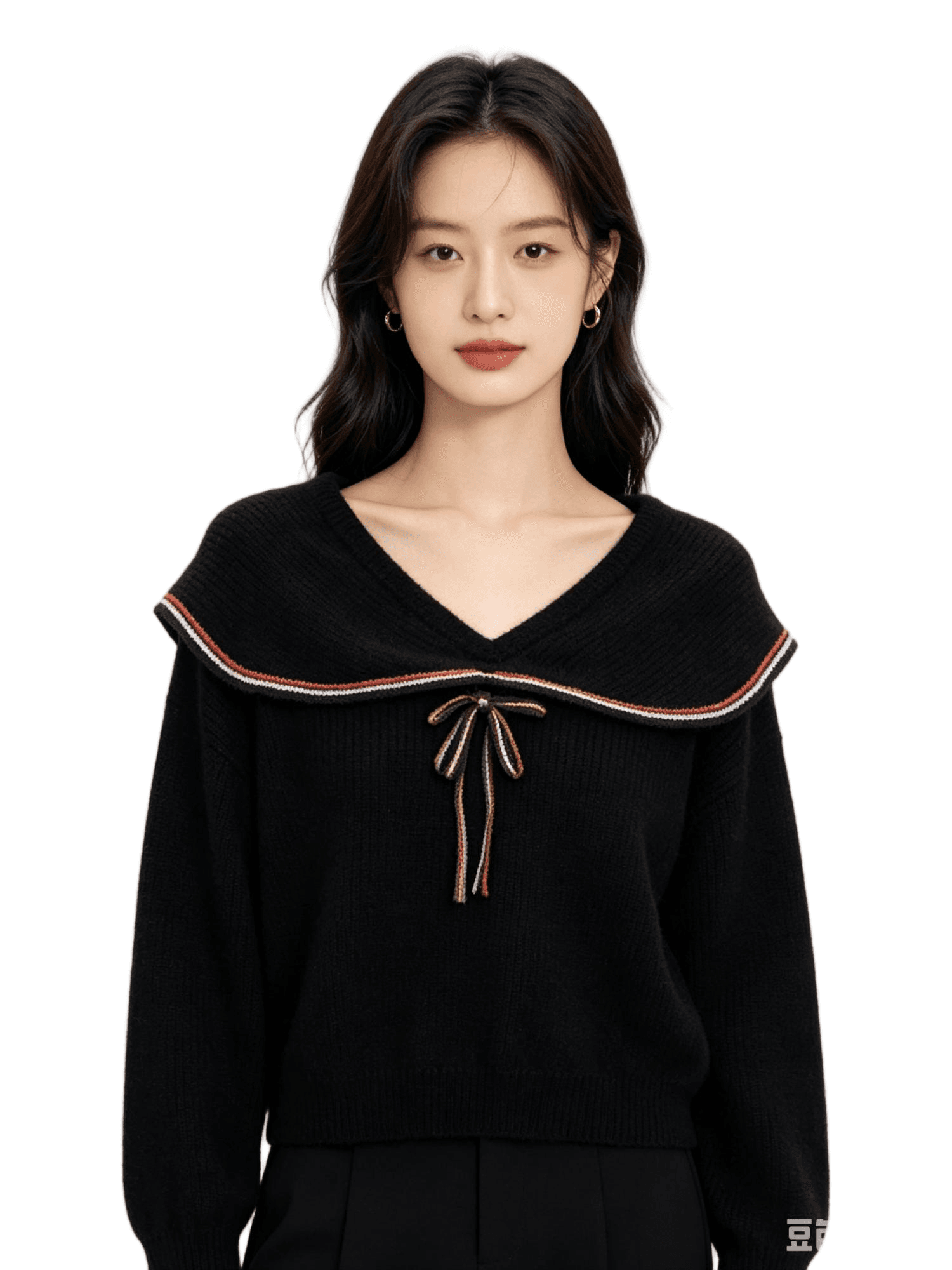 2026 외국 가스 연령 감소 베이비 칼라 단추 측면 배색 긴팔 상세 이미지 5