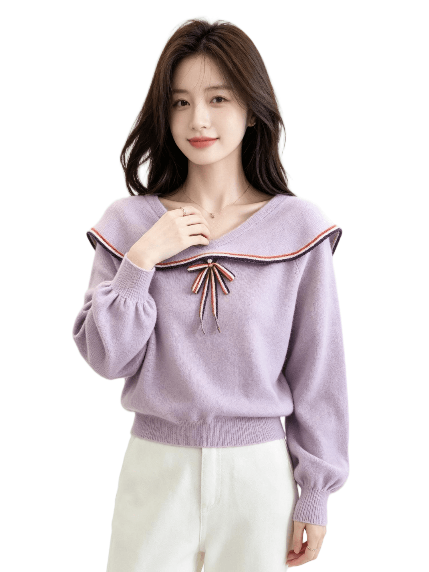 2026 외국 가스 연령 감소 베이비 칼라 단추 측면 배색 긴팔 상세 이미지 6