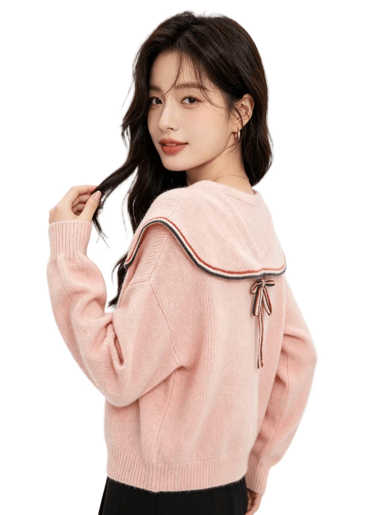 2026 외국 가스 연령 감소 베이비 칼라 단추 측면 배색 긴팔 상세 이미지 12