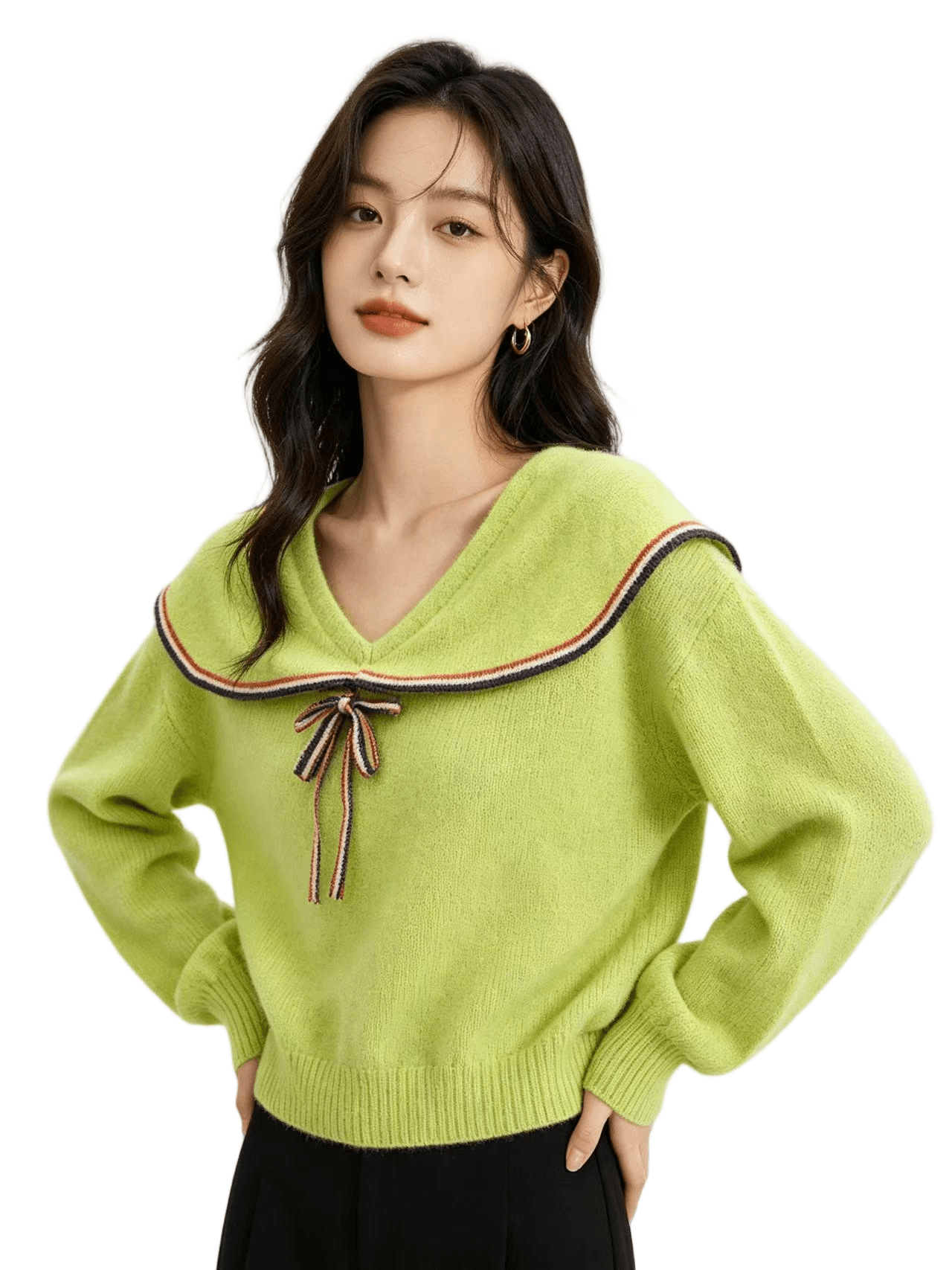 2026 외국 가스 연령 감소 베이비 칼라 단추 측면 배색 긴팔 상세 이미지 14