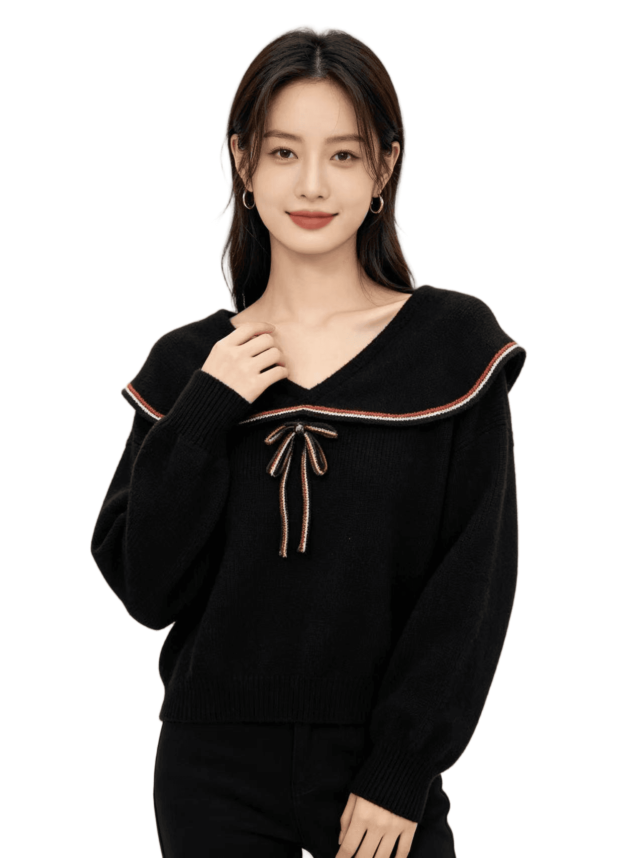 2026 외국 가스 연령 감소 베이비 칼라 단추 측면 배색 긴팔 상세 이미지 17