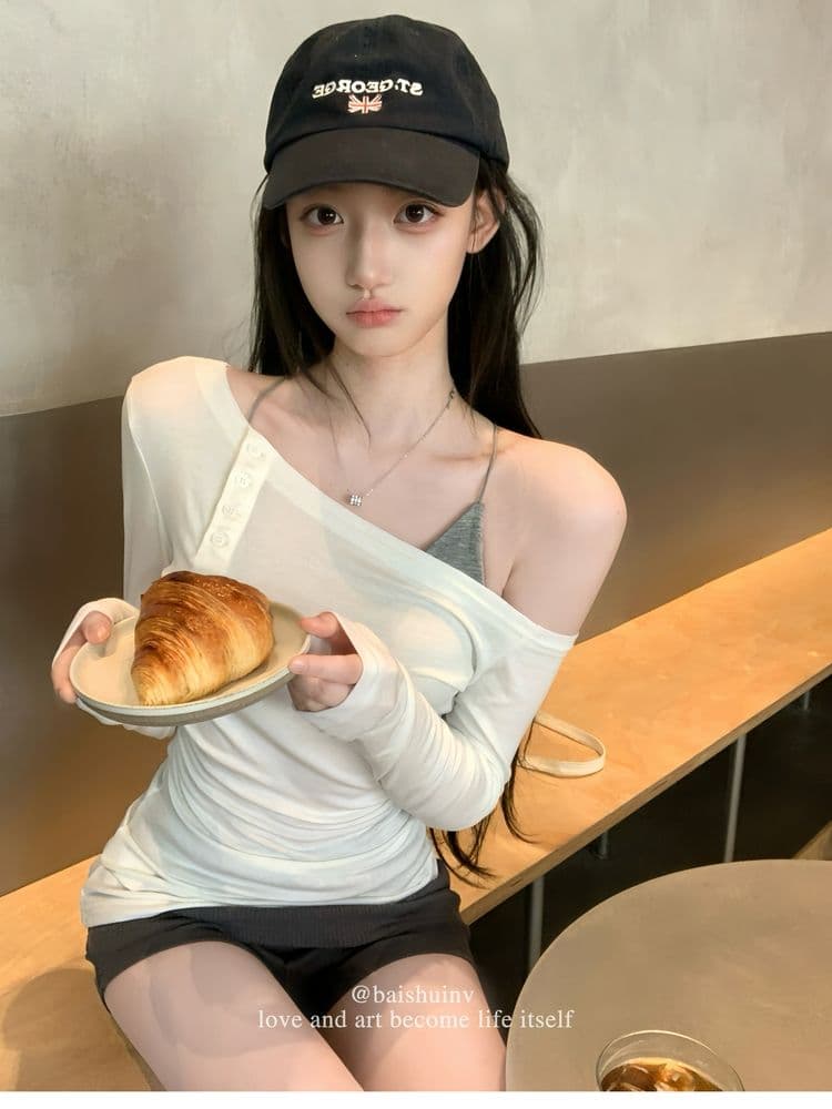 1 1 모달 200그램 비틀림 V넥 조끼 슬립 여성 이른 가을 인사이드 가져 가라. 한 부서 순수한 욕망 분위기 센스 맨위 상세 이미지 2