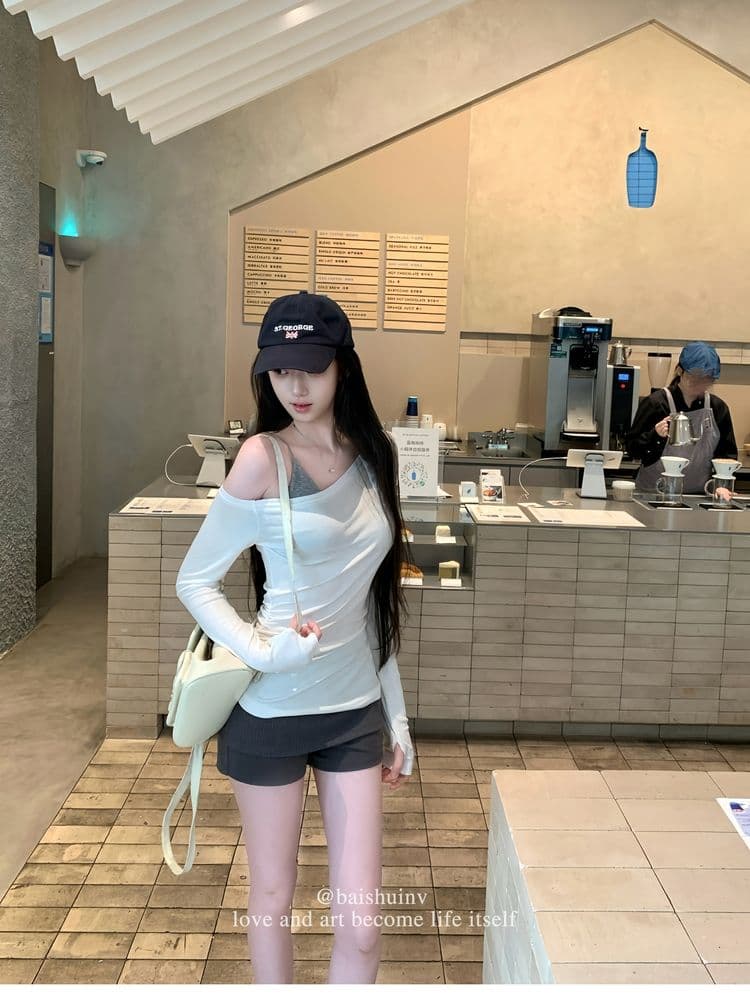 1 1 모달 200그램 비틀림 V넥 조끼 슬립 여성 이른 가을 인사이드 가져 가라. 한 부서 순수한 욕망 분위기 센스 맨위 상세 이미지 3
