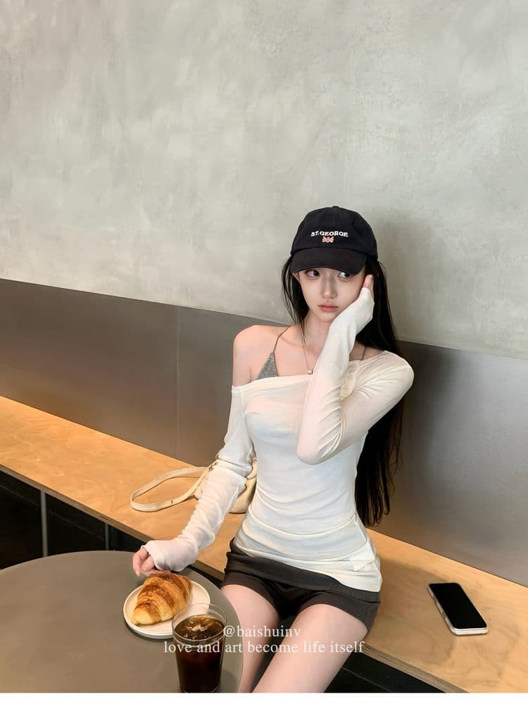 1 1 모달 200그램 비틀림 V넥 조끼 슬립 여성 이른 가을 인사이드 가져 가라. 한 부서 순수한 욕망 분위기 센스 맨위 상세 이미지 4
