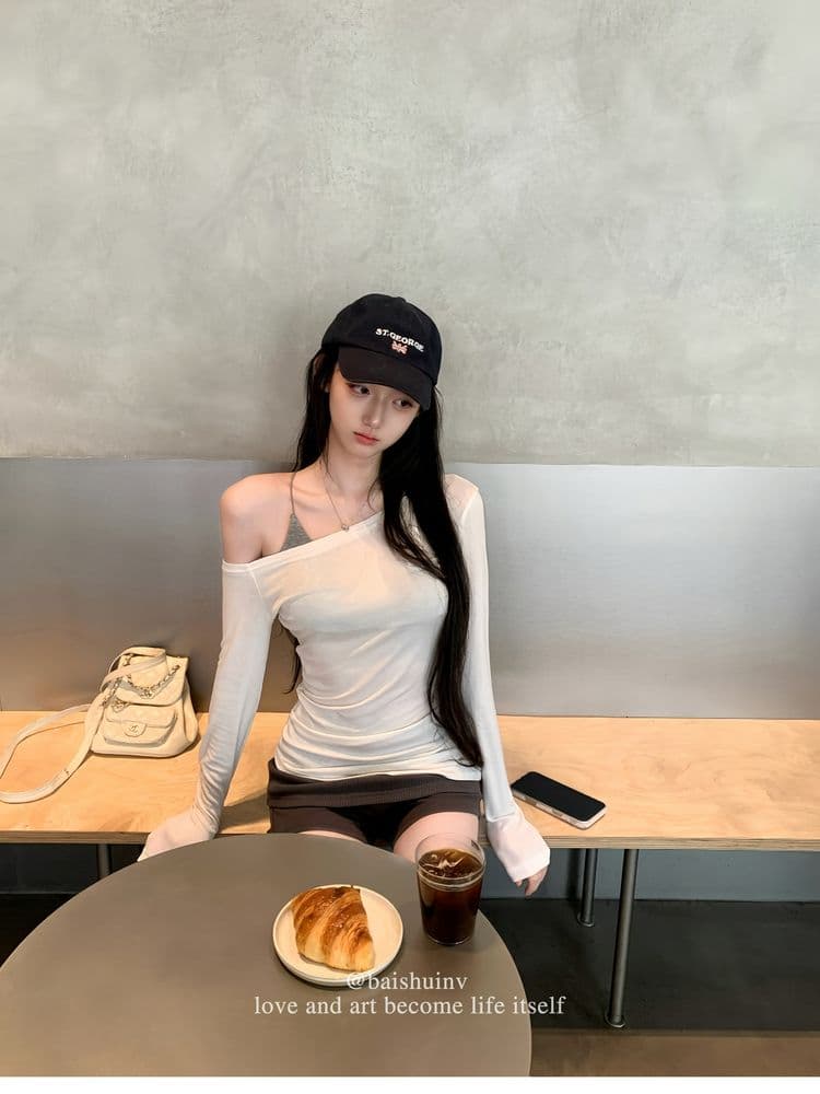 1 1 모달 200그램 비틀림 V넥 조끼 슬립 여성 이른 가을 인사이드 가져 가라. 한 부서 순수한 욕망 분위기 센스 맨위 상세 이미지 7