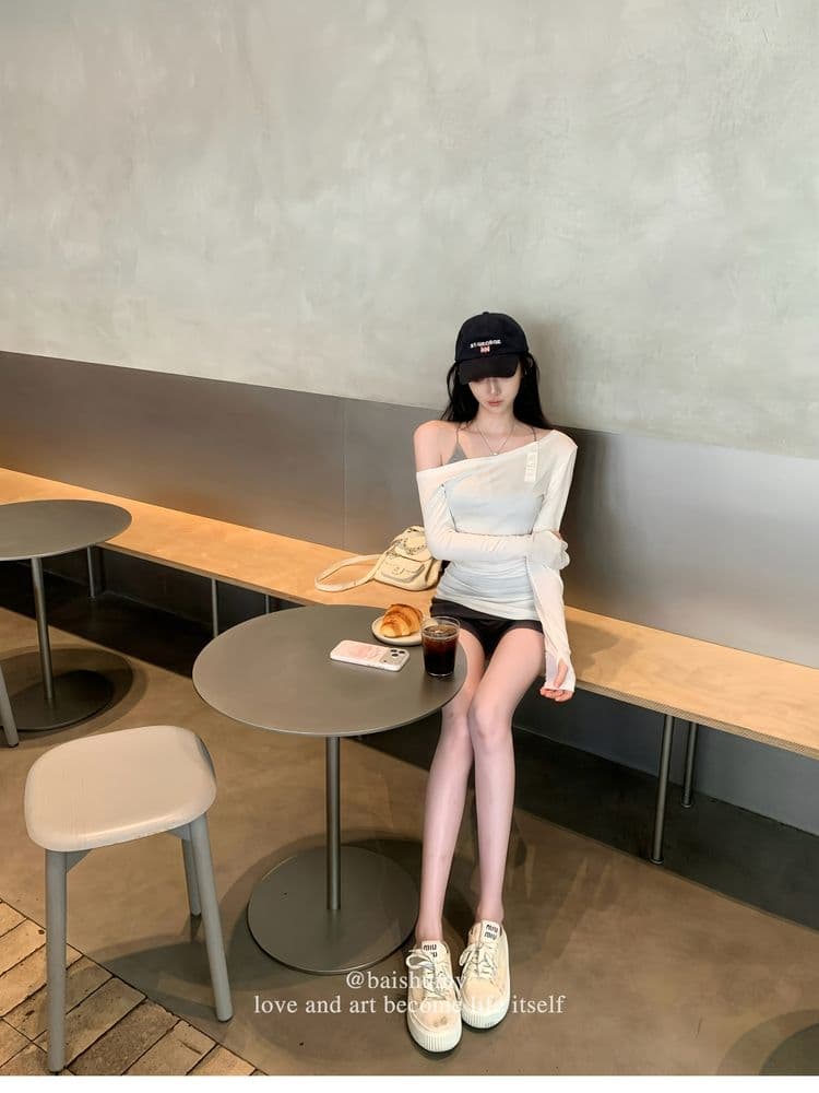 1 1 모달 200그램 비틀림 V넥 조끼 슬립 여성 이른 가을 인사이드 가져 가라. 한 부서 순수한 욕망 분위기 센스 맨위 상세 이미지 10