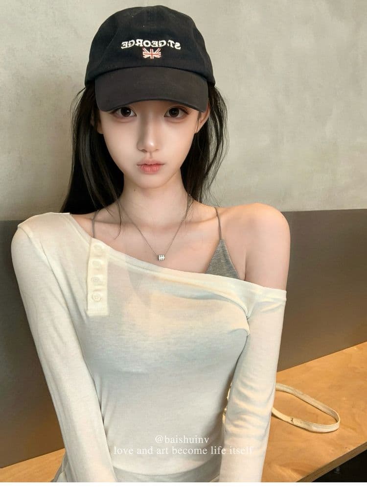 1 1 모달 200그램 비틀림 V넥 조끼 슬립 여성 이른 가을 인사이드 가져 가라. 한 부서 순수한 욕망 분위기 센스 맨위 상세 이미지 11