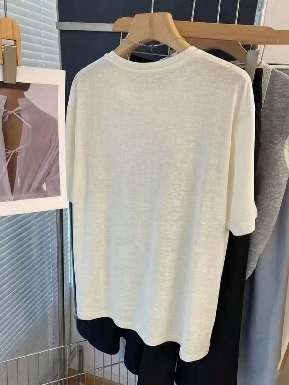 부드러운 색상 시스템 한국 동대문 만화 강아지 프린트 루즈핏 차가운 센스 눈꽃 면 반팔 티셔츠 여성 셔츠 여름 상세 이미지 6