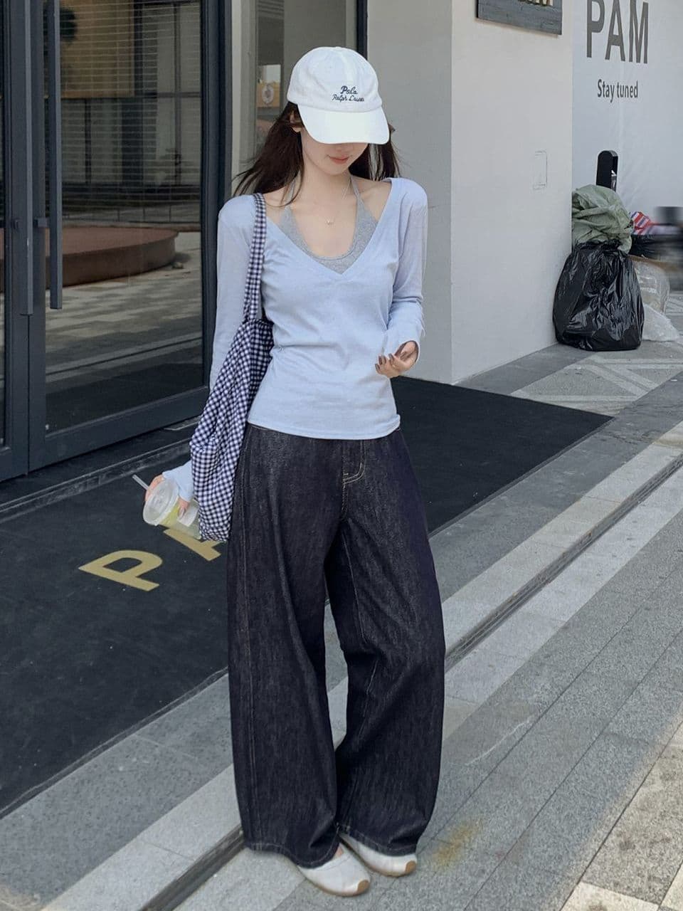 1 1 인 면 260 그램 긴팔 티셔츠 여성 상세 이미지 4