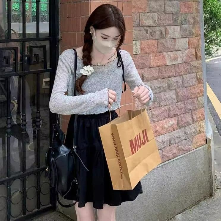 작은 키 소금 부서 착용 가져 가라. 여성 여름 2024 새로운 디자인 센스 패션 외국 가스 작은 대중 태양 보호 셔츠 맨위 여성 상세 이미지 1