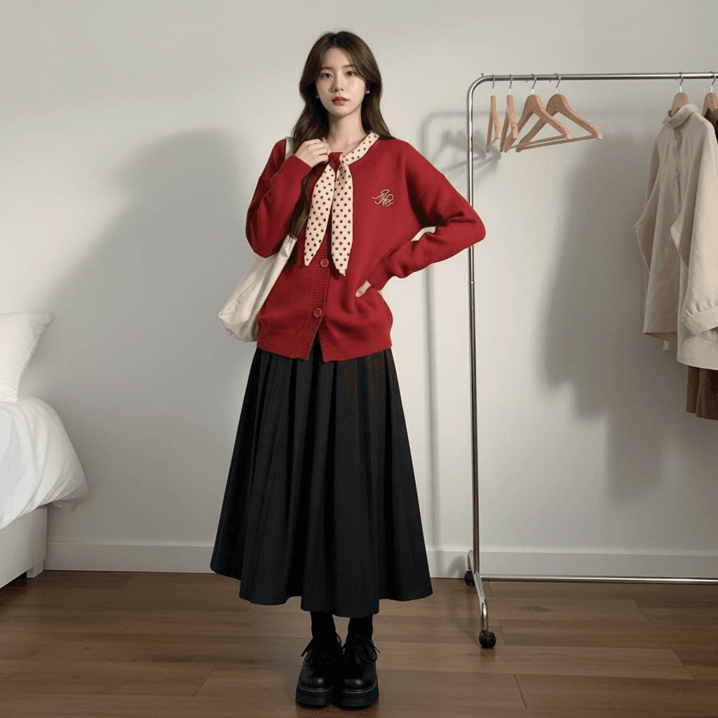 가을 2026 새로운 여성 의류 슈퍼 화재 빛 요리 한 빛 사람들 코치 자이언트 잘 생긴 재킷 빨간색 맨위 이미지 2