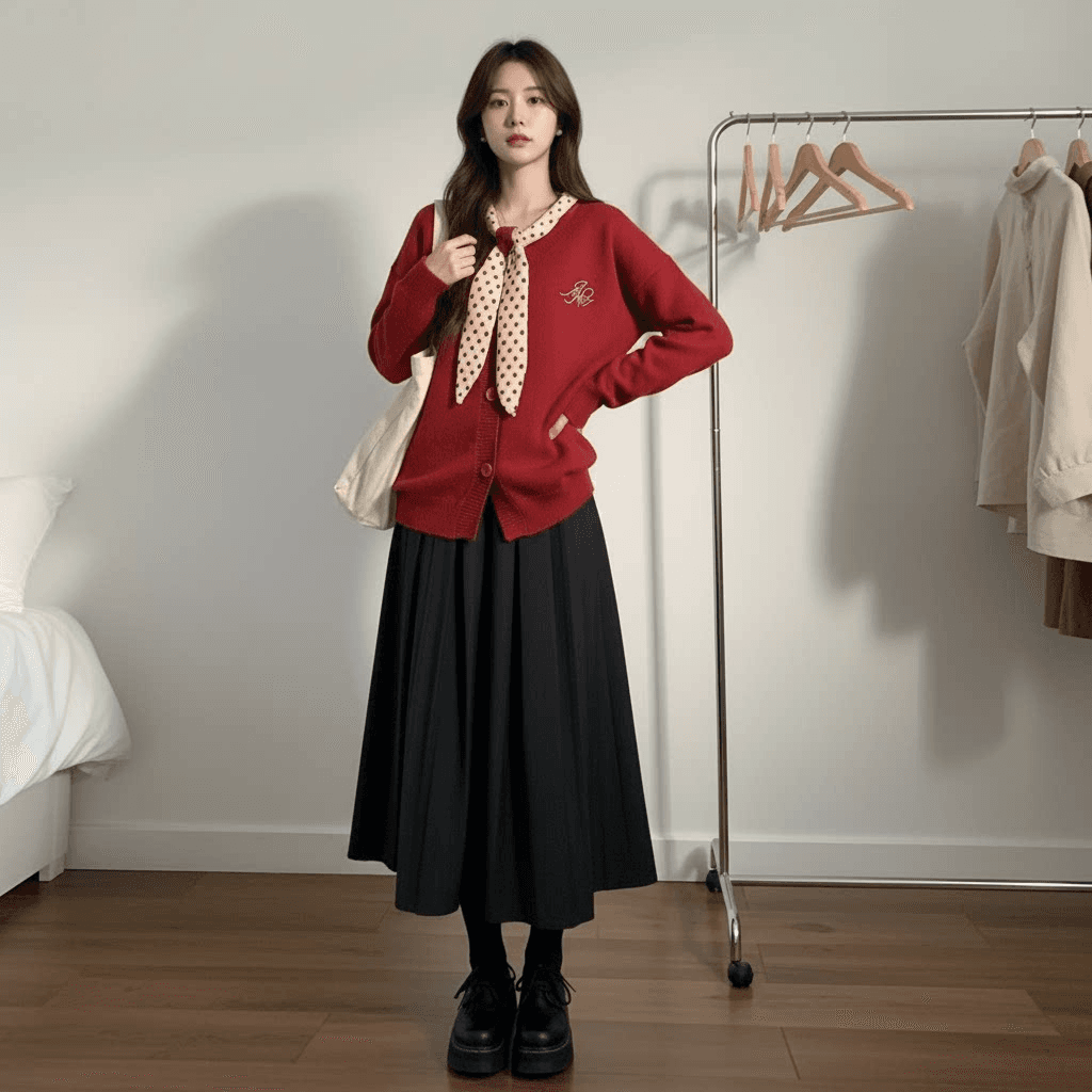 가을 2026 새로운 여성 의류 슈퍼 화재 빛 요리 한 빛 사람들 코치 자이언트 잘 생긴 재킷 빨간색 맨위 이미지 5