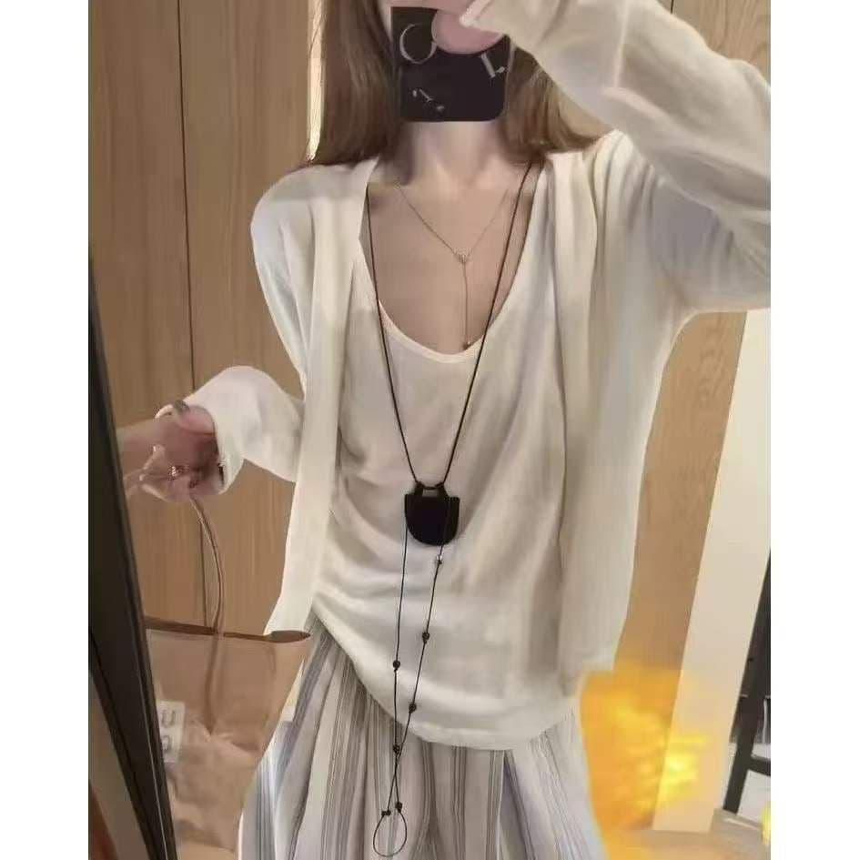 느긋한 바람 녹색 니트 오픈 가디건 여성 가을 새로운 부드러운 찹쌀 루즈핏 다용도 긴팔 느슨함 센스 재킷 맨위 이미지 2