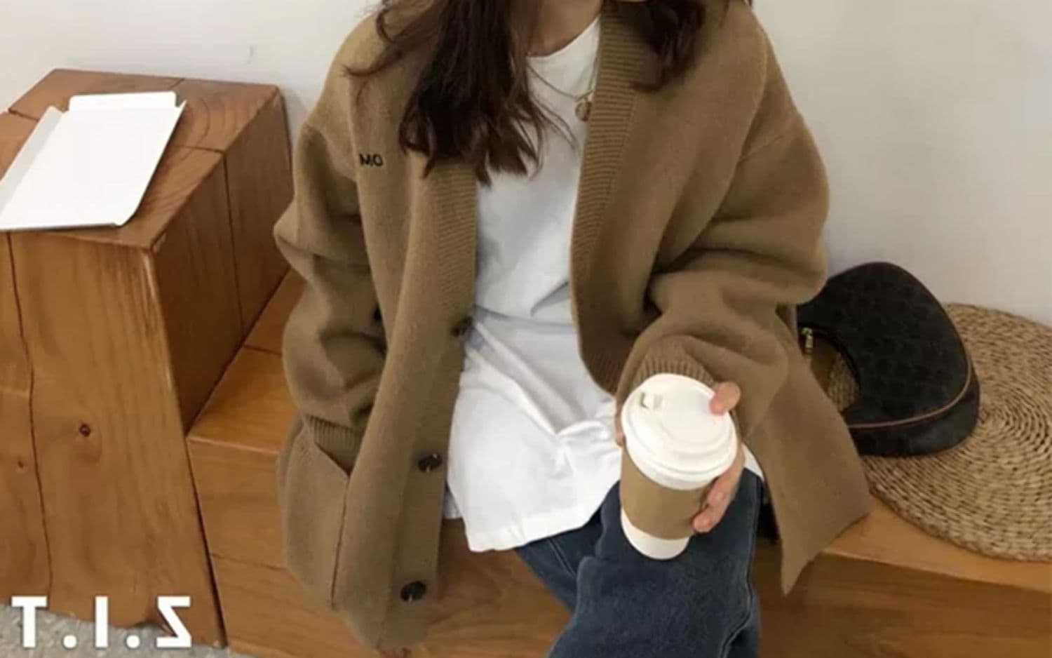 레트로 느긋한 바람 스웨터 여성 코트 2026 년 가을 새로운 외출용 루즈핏 중간 길이 가을 겨울 니트 오픈 가디건 상세 이미지 7