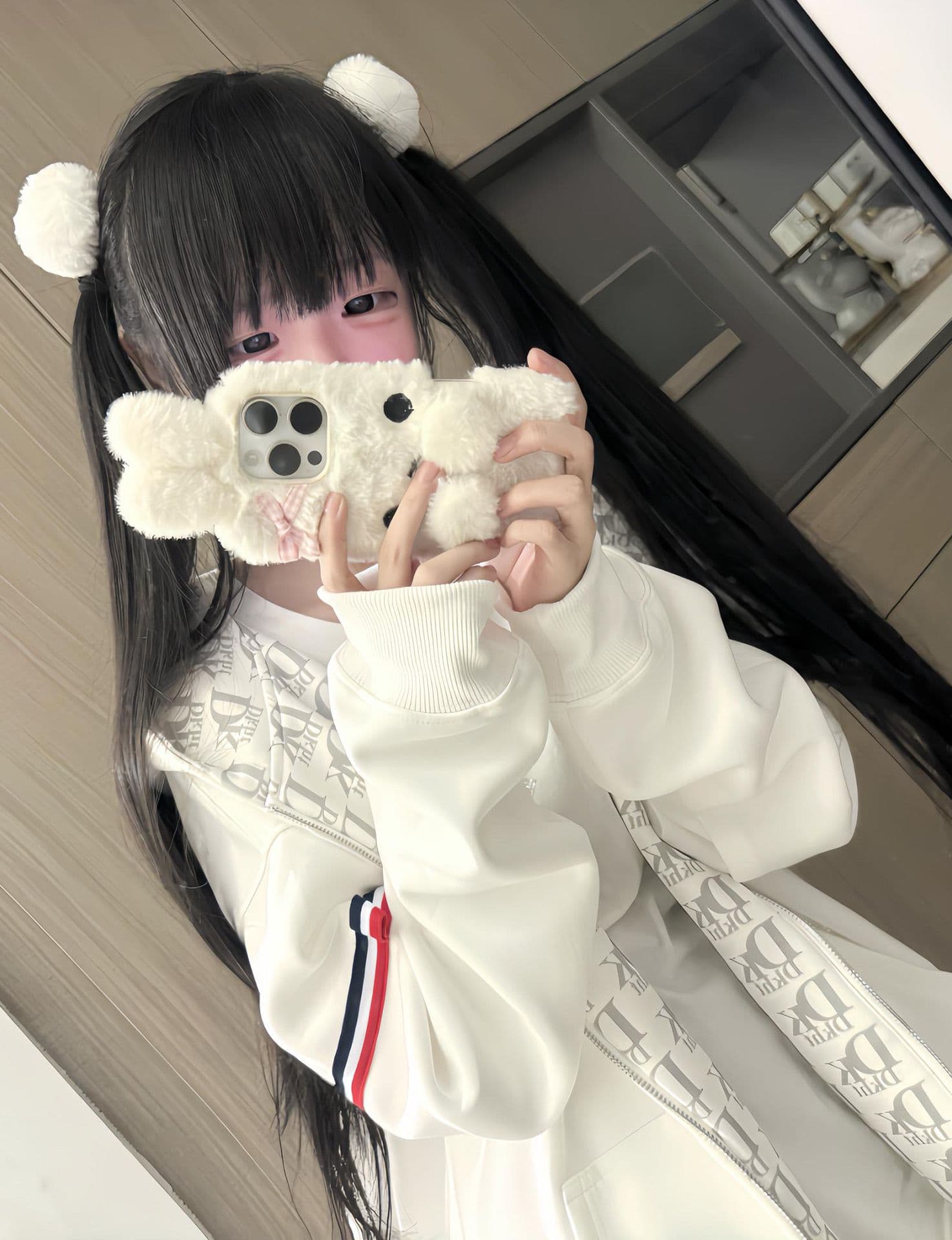 얇은 스타일 백금 지퍼 인사이드 펌프 이후 패키지 칼라 순수한 Mianhua 면 복합 후드티 여성 이미지 2