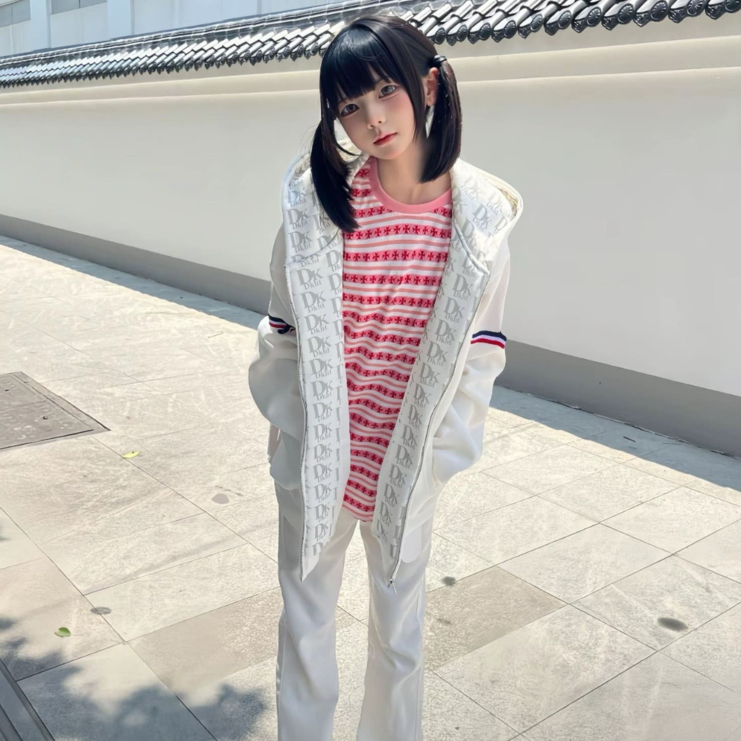 얇은 스타일 백금 지퍼 인사이드 펌프 이후 패키지 칼라 순수한 Mianhua 면 복합 후드티 여성 이미지 3