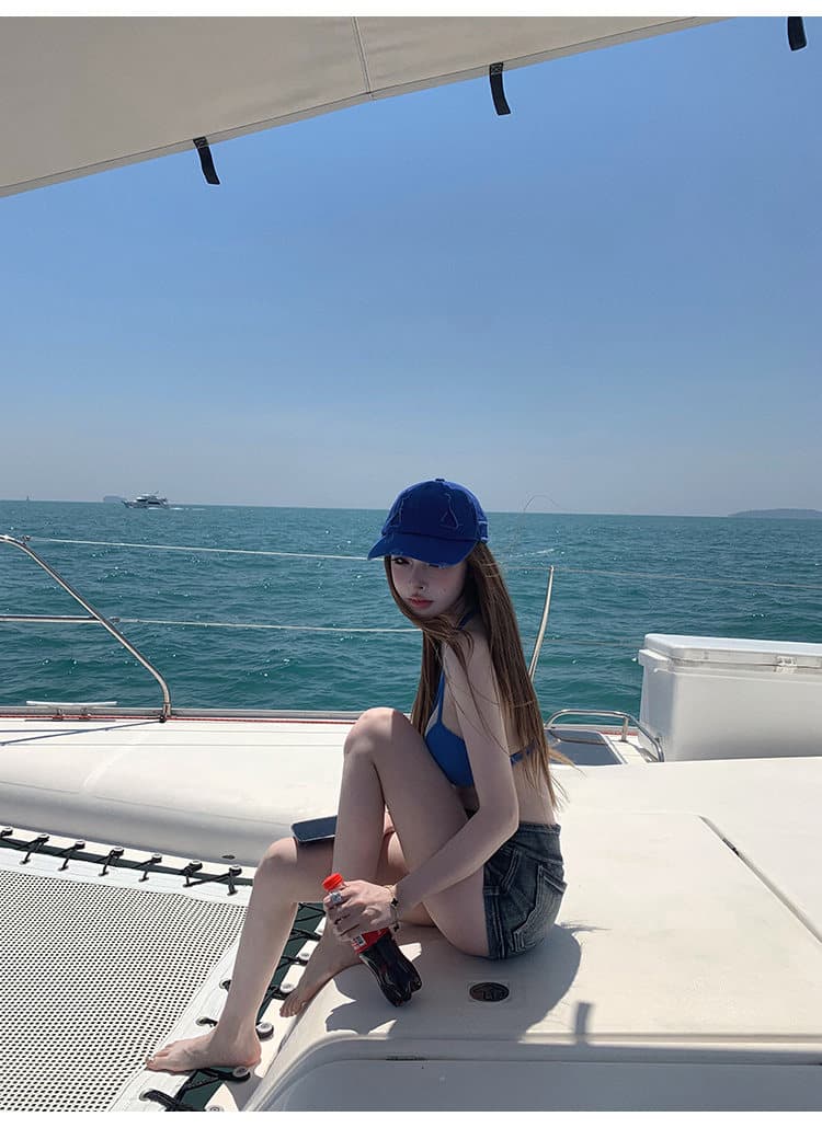 핫걸 순수한 욕망 바람 검정색 작은 슬링 조끼 여성 여름 홀로우 아웃 디자인 센스 스택 착용 투피스 세트 상세 이미지 22