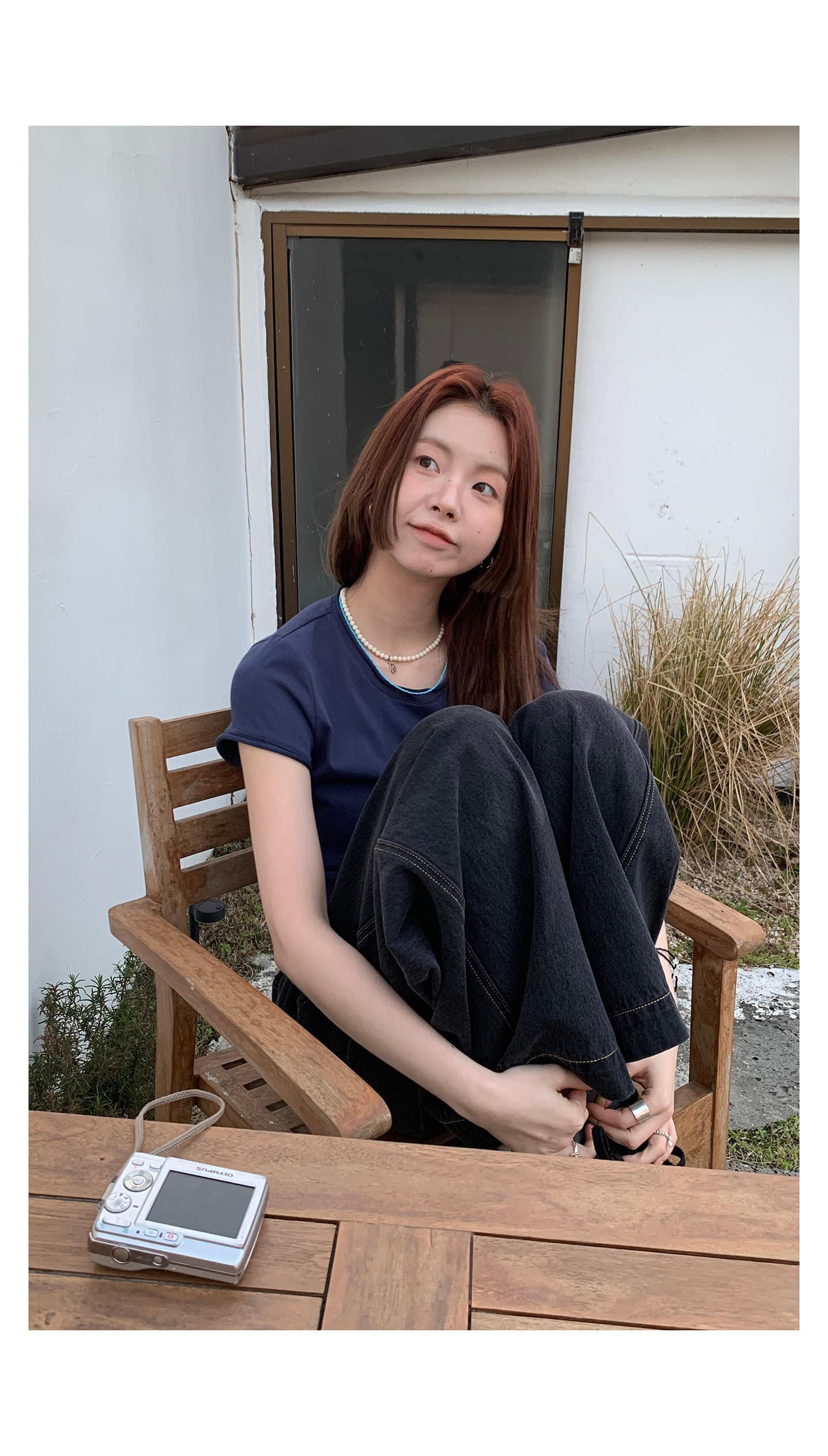 기초 섹션 단색 볼륨 측면 반팔 티셔츠 여성 여름 슬림해 보이는 풀오버 맨위 상세 이미지 25
