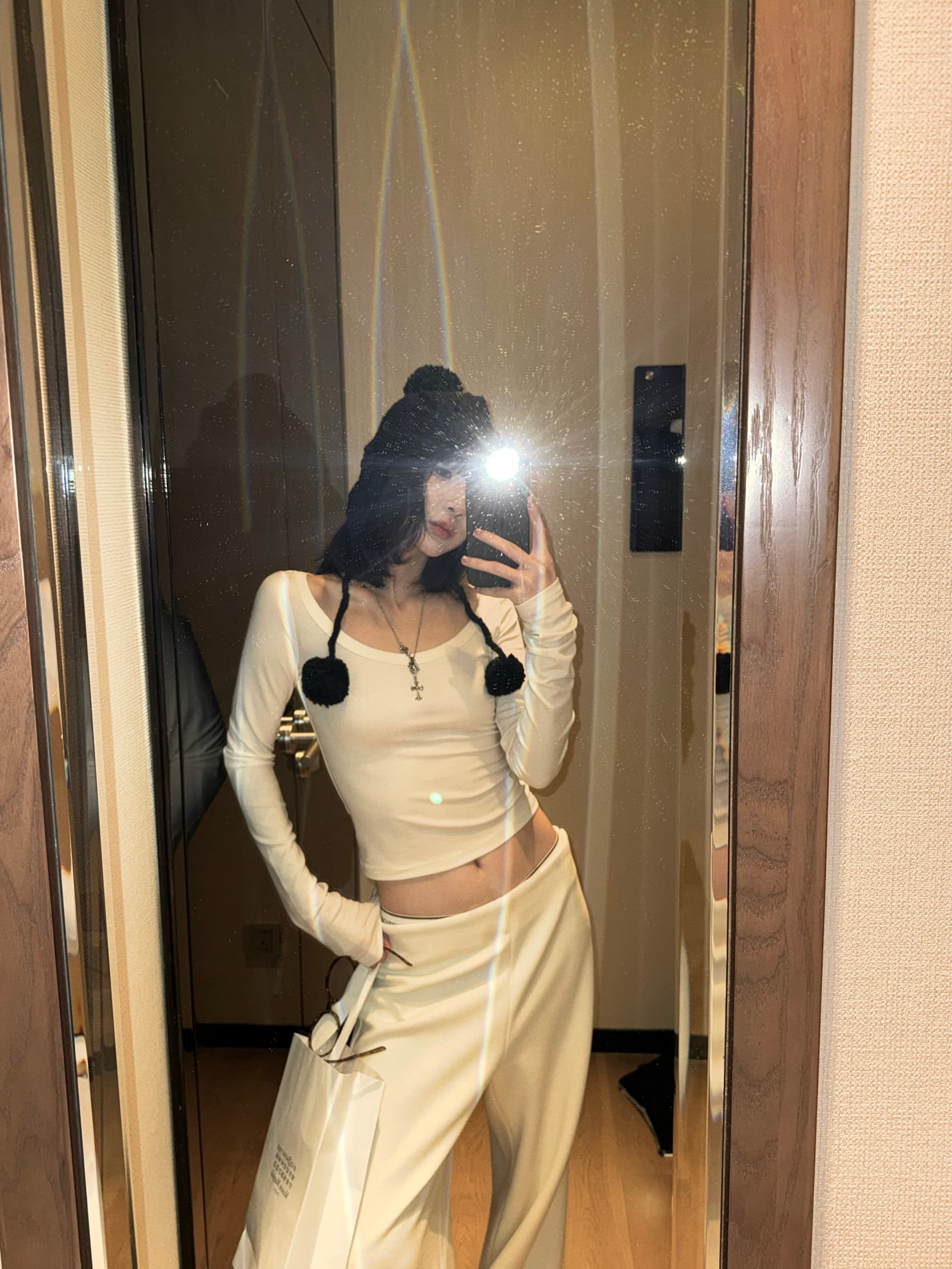 패션 세트 이른 가을 몸매 가꾸기 쇼트 스타일 긴팔 티셔츠 넓은 다리 캐주얼 바지 긴 바지 투피스 세트 상세 이미지 19