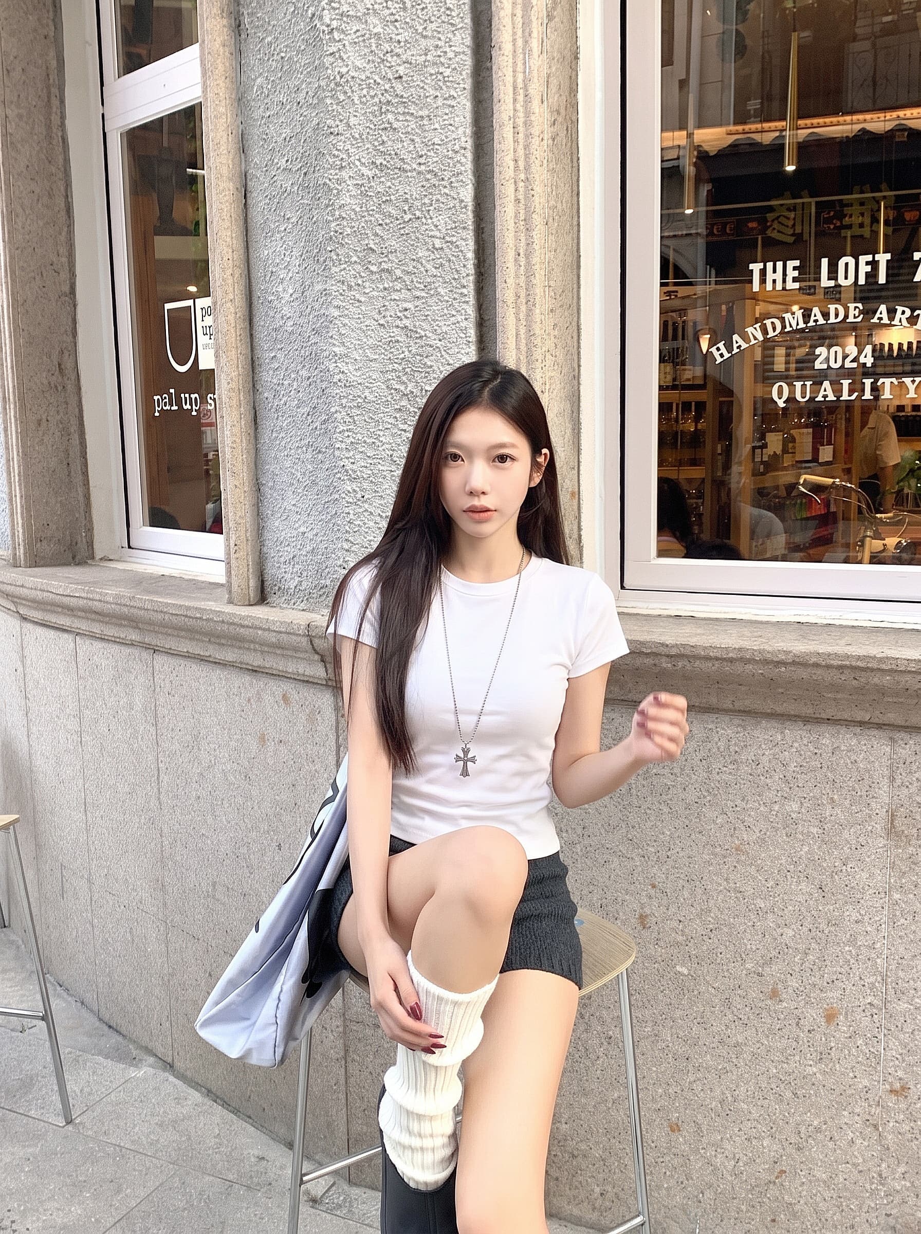몸매 가꾸기 라운드 넥 긍정적 인 어깨 반팔 티셔츠 여성 여름 단색 기초 섹션 허리 수축 슬림해 보이는 맨위 상세 이미지 9
