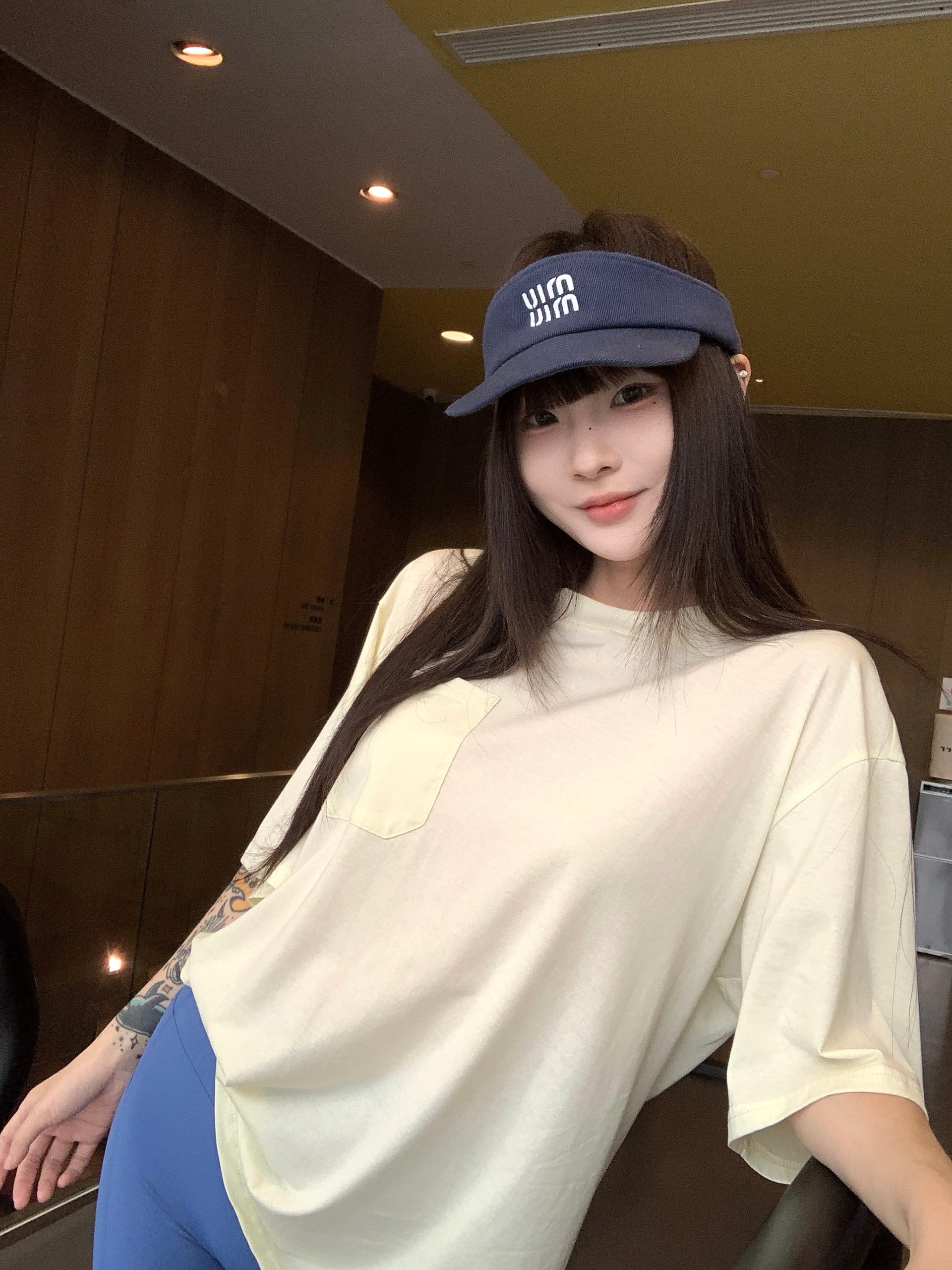 화이트 루즈핏 캐주얼 반팔 티셔츠 여성 여름 다용도 라운드 넥 맨위 상세 이미지 6