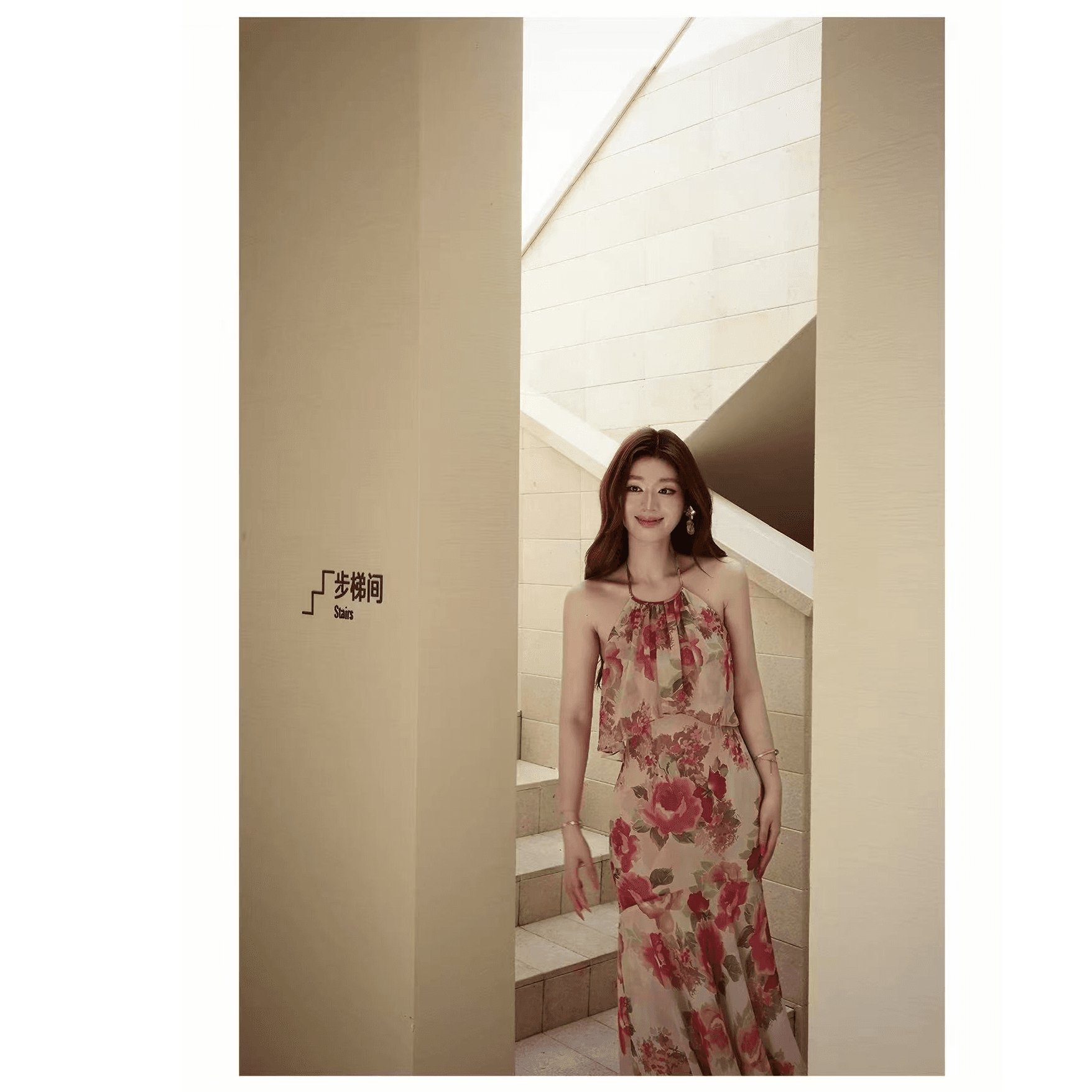 프랑스식 휴가 인어 꼬리 드레스 옷 여성 여름 행침 목 오프숄더 민소매 허리 수축 롱 코트 치마 이미지 4
