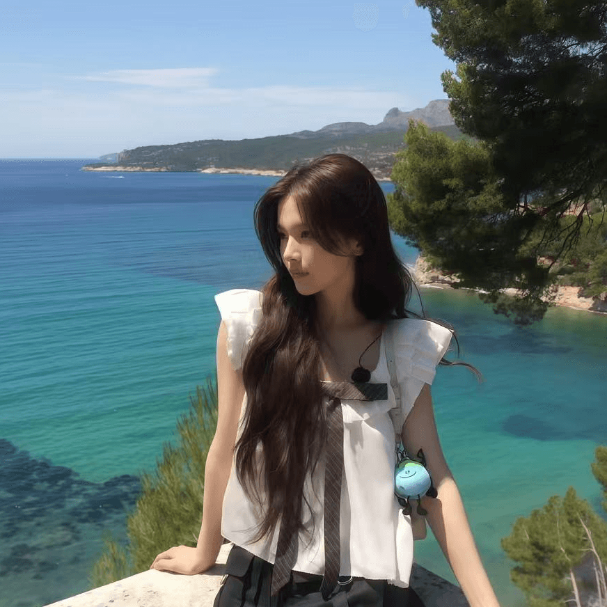 천 골드 센스 연령 감소 학원 스타일 나비 매듭 행침 목 맨위 스트라이프 루즈핏 얇은 스타일 여성 프릴 조끼 상세 이미지 4