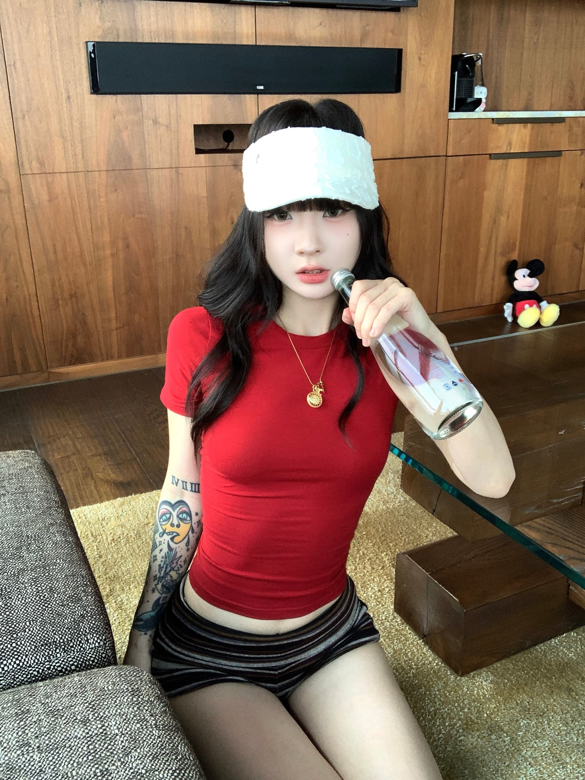 핫걸 순수한 욕망 반팔 티셔츠 여성 여름 몸매 가꾸기 맨위 상세 이미지 7