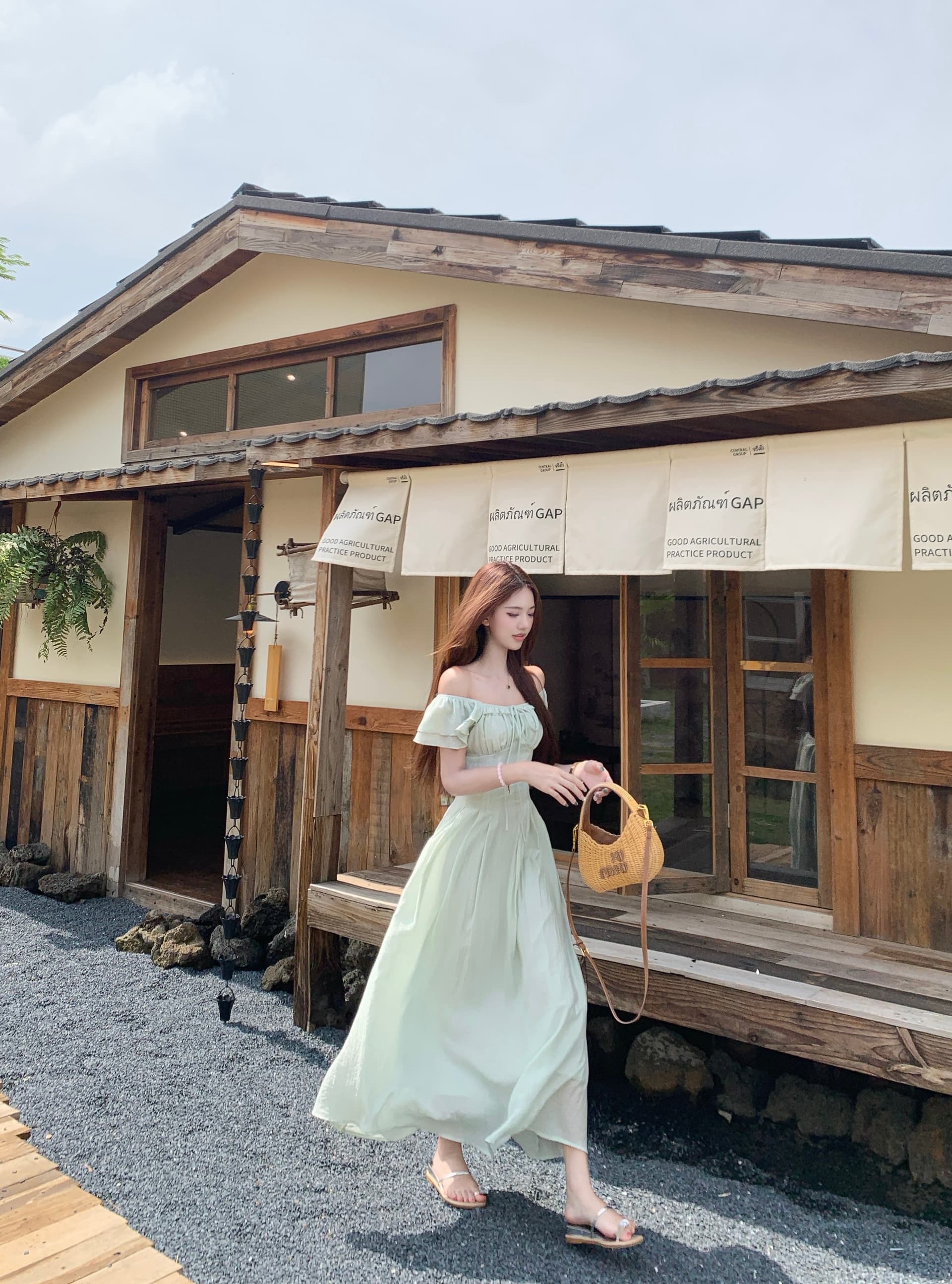 달콤한 스타일 반팔 여성 드레스 가을 허리 수축 슬림해 보이는 A라인 스커트 롱 스커트 상세 이미지 13