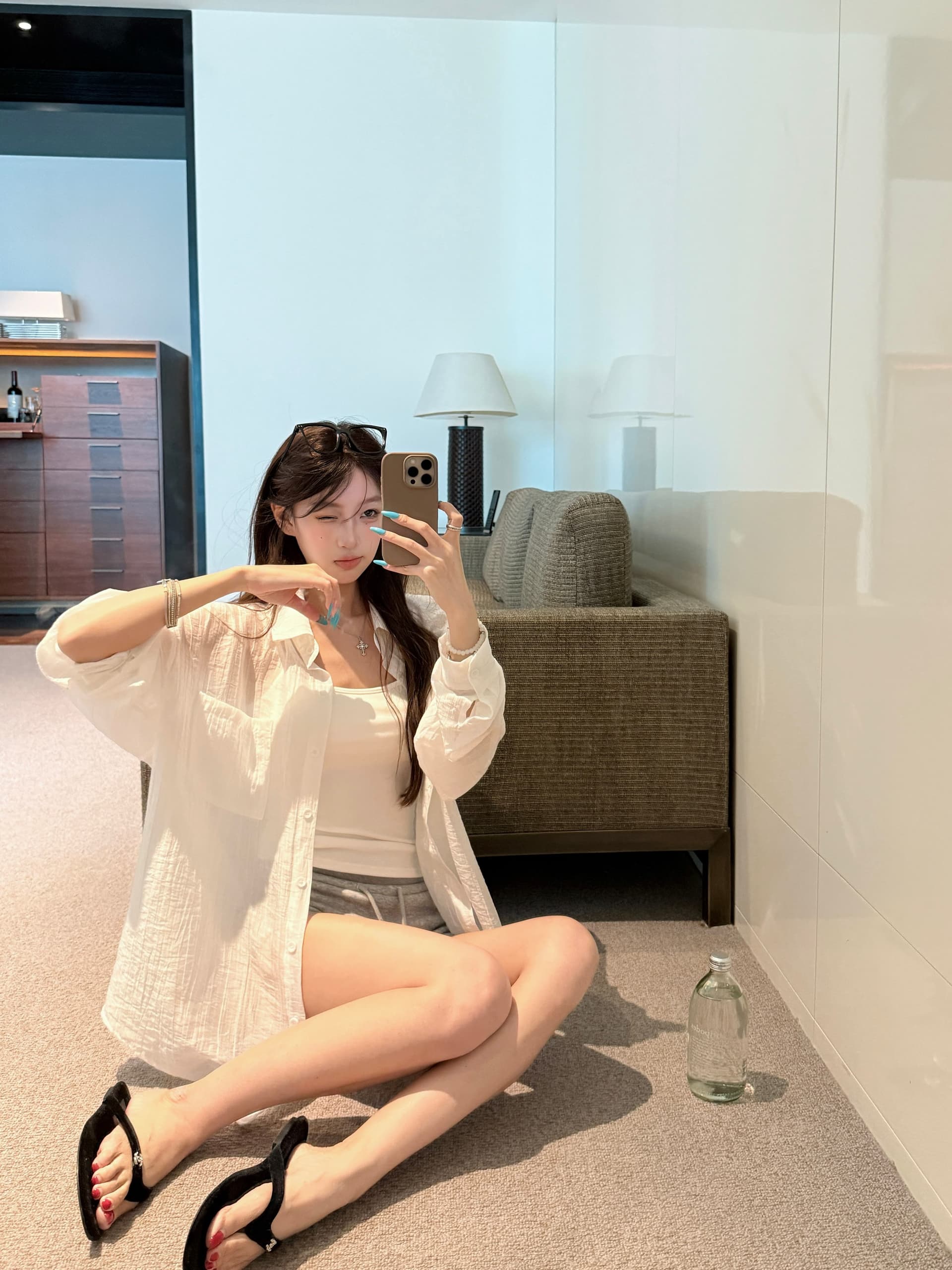 실사 정가 얇은 스타일 자외선 차단 루즈핏 캐주얼 셔츠 맨위 여성 가을 새로운 품격 셔츠 카디건 코트 상세 이미지 1