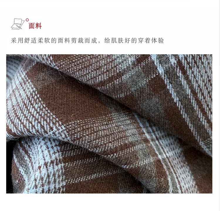자이언트 잘 생긴 ~ 중 2026 년 체크무늬 밑단 프릴 반신 스커트 여성 봄 허리밴드 도루 센스 롱 코트 A라인 스커트 상세 이미지 5