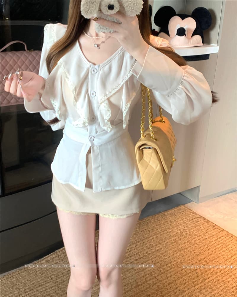 실사 정가 슬립 워킹 이상한 나라 작은 대중 디자인 센스 여성 패션 세트 품격 레트로 스타일 순수한 욕망 핫걸 바람 이미지 3