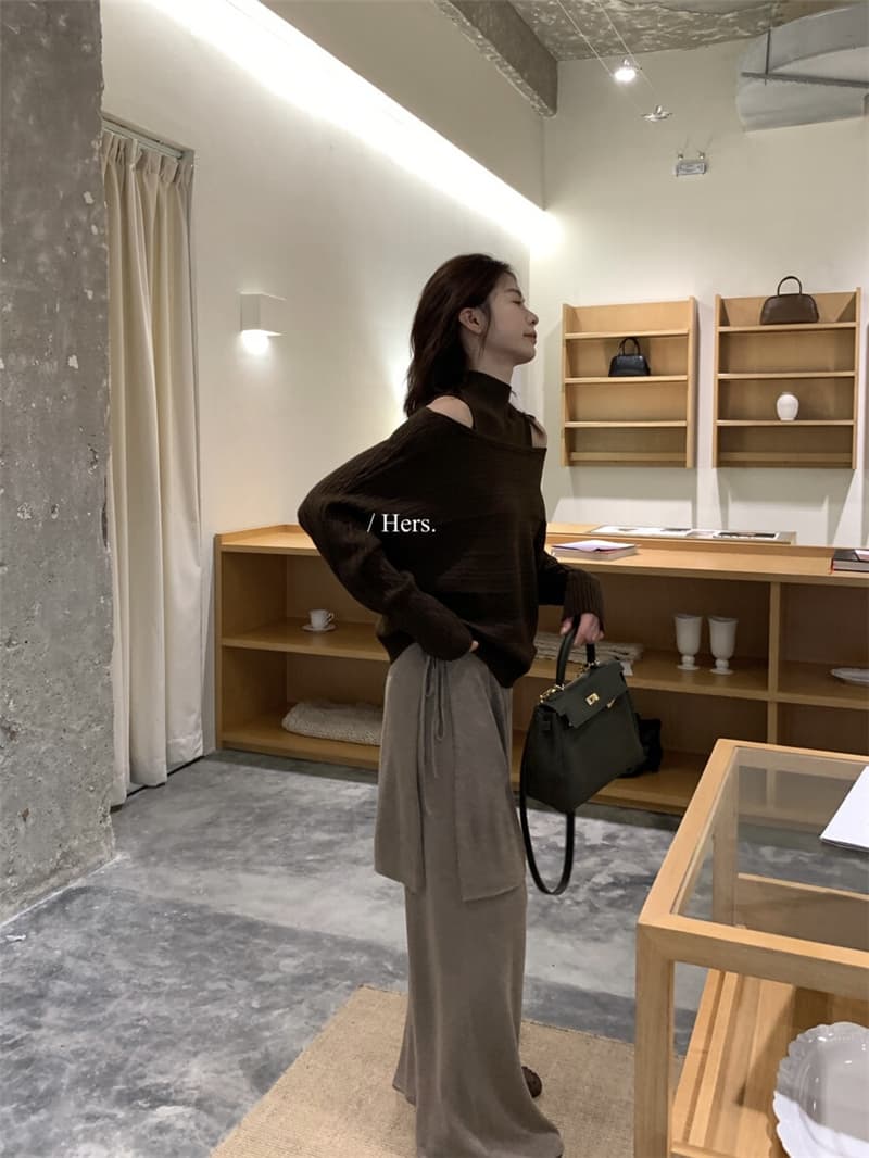 겨울 켜기 새로운 고대 조기 품격 자매 부서 착용 가져 가라. 투피스 세트 스웨터 반하이넥 조끼 세트 상세 이미지 17