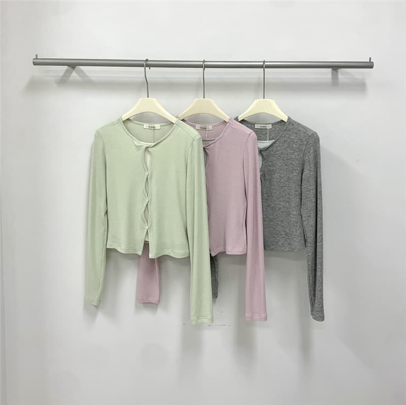 26 년 이른 봄 한 부서 레트로 다용도 슈퍼 슬림해 보이는 조롱박 문 襟 패치워크 색상 페이크 레이어드 긴팔 티셔츠 상세 이미지 20