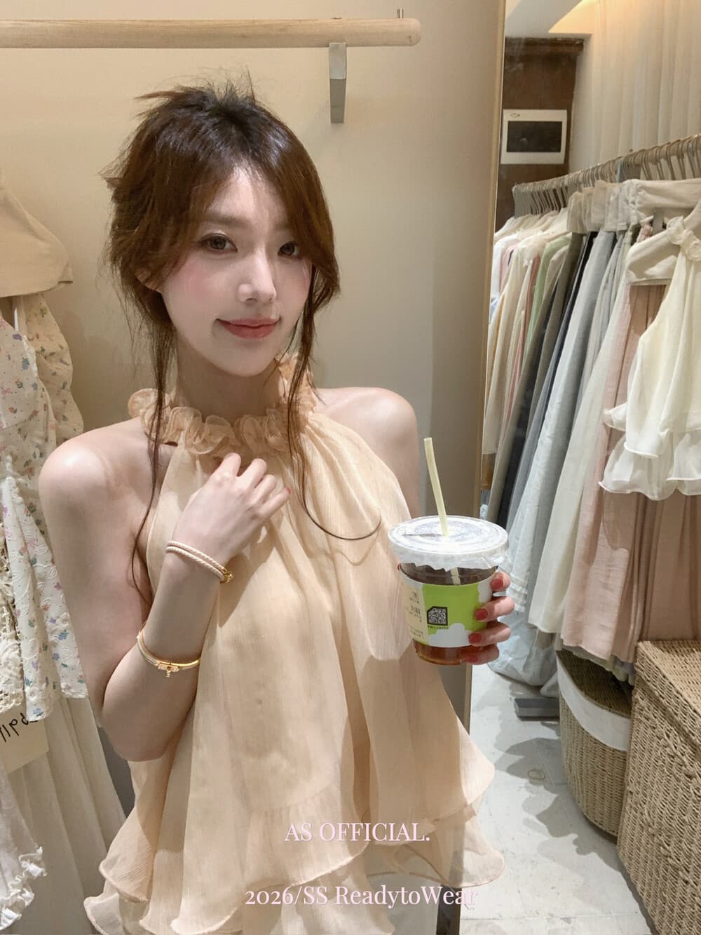 원본 지구권 분말 벽 푸시 뜨거운 켜기 새로운 고대 조기 달콤한 자매 행침 목 프릴 퍼프 뒤로 심낭 아름다운 상세 이미지 4