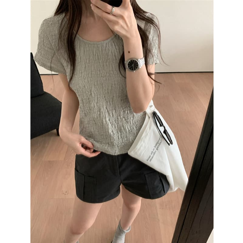 폭발 순수한 욕망 핫걸 뒤로보기 죽이다 분위기 매듭 백리스 슬림해 보이는 반팔 티셔츠 이미지 6