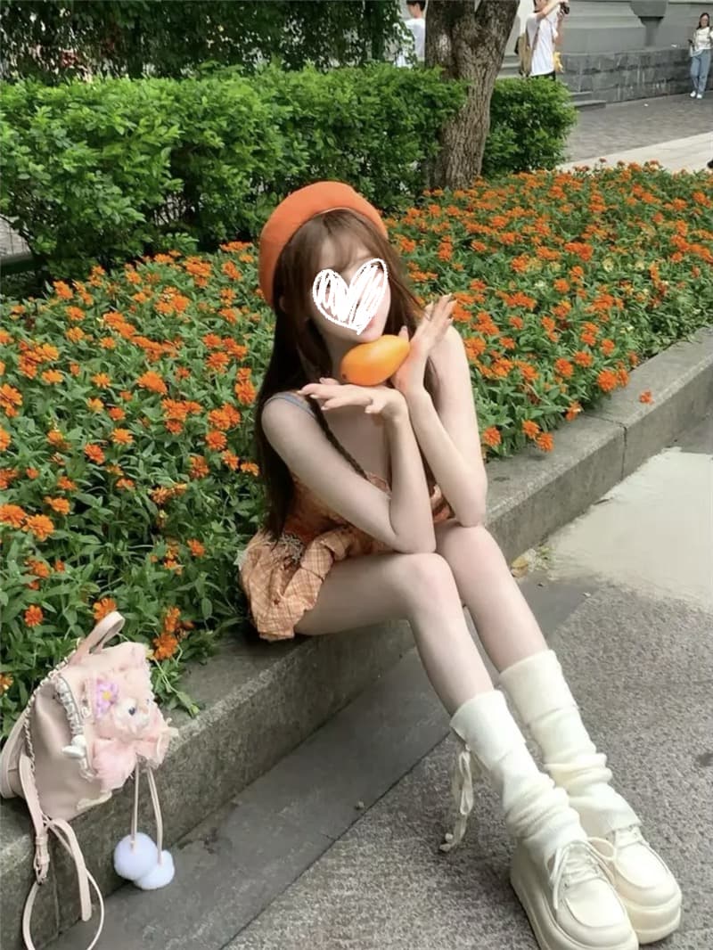 루이 茜 웨이 Sher S 여름 둥근 c 여름 도파민 슬림해 보이는 맨위 디스플레이 높음 미니 스커트 투피스 세트 상세 이미지 5