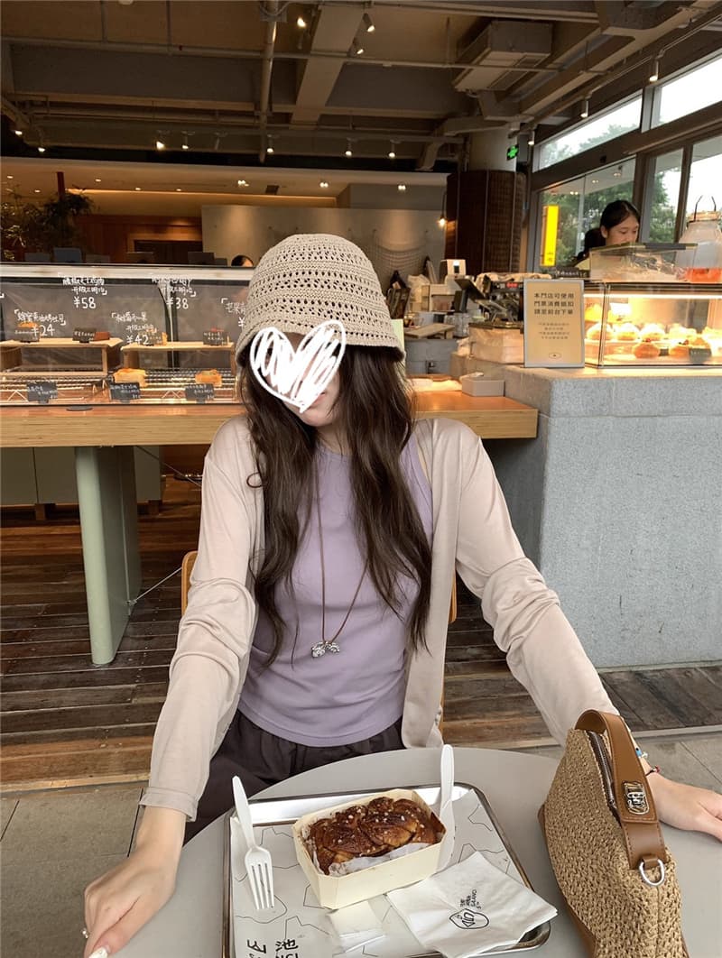 가벼움 V넥 캐주얼 오픈 가디건 기초 캐주얼 편안함 몸매 가꾸기 조끼 품격 캐주얼 와이드 레그 팬츠 3종 세트 상세 이미지 13